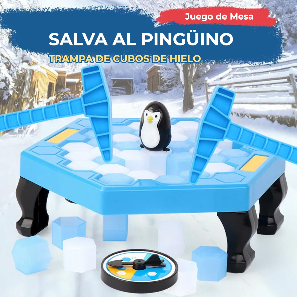 Juego de mesa Salva al pingüino bloques martillos rompehielos niños