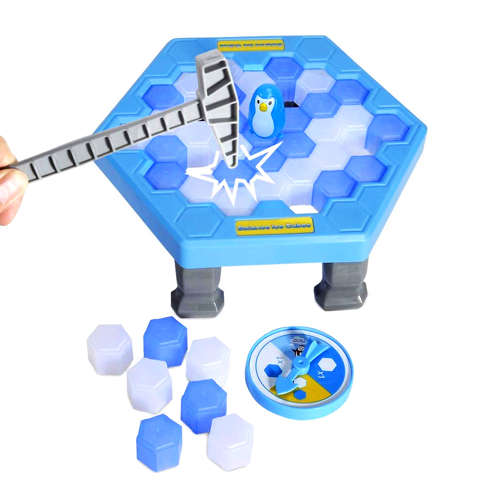 Juego de mesa Salva al pingüino bloques martillos rompehielos niños