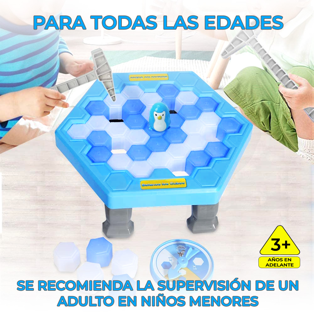 Juego de mesa Salva al pingüino bloques martillos rompehielos niños