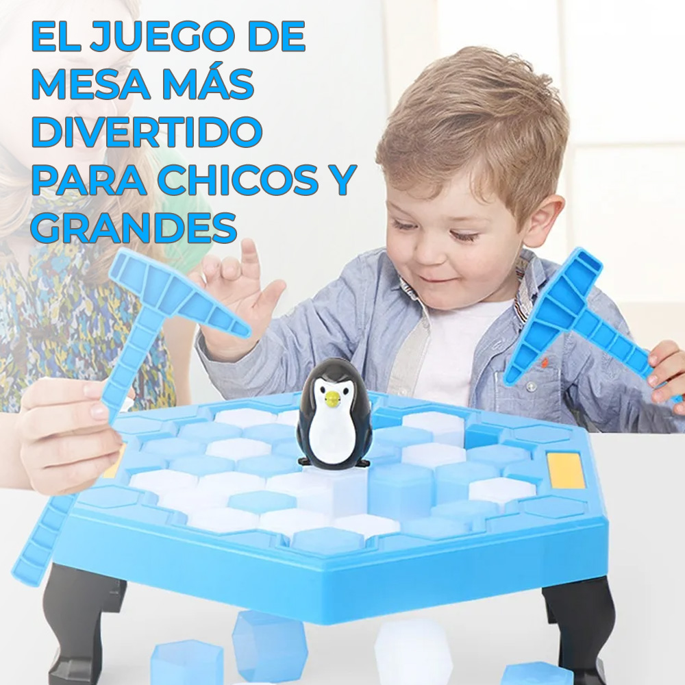 Juego de mesa Salva al pingüino bloques martillos rompehielos niños