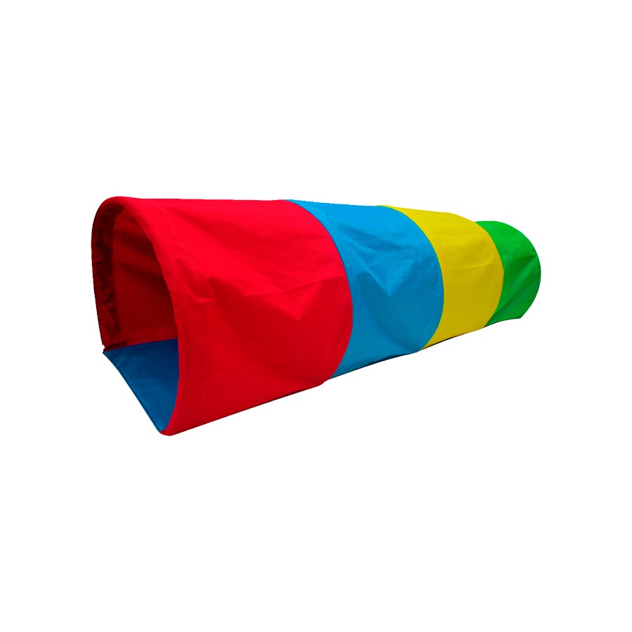 Túnel Con Colchoneta 4 Secciones  200*60cm Desarrollo Infantil Multicolor 