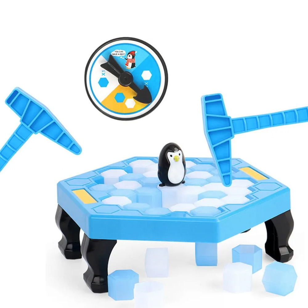 Juego de mesa Salva al pingüino bloques martillos rompehielos niños