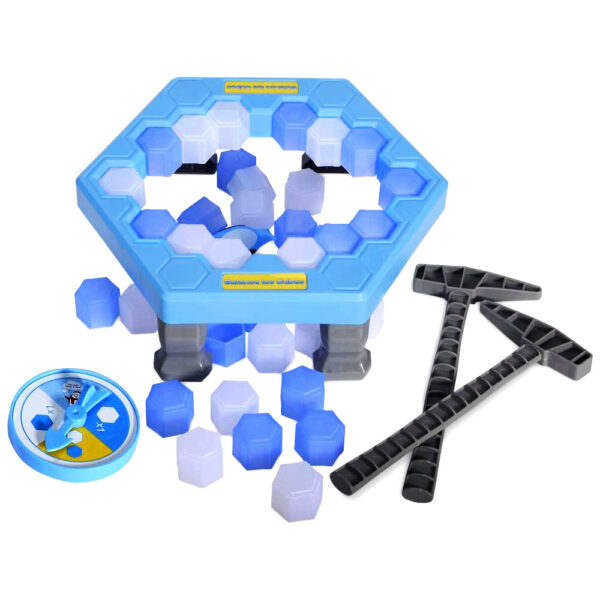 Juego de mesa Salva al pingüino bloques martillos rompehielos niños