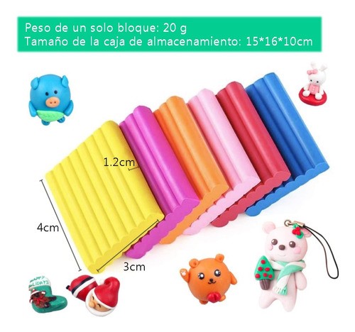 "Plastilina De Masa De Arcilla Creativa Para Niños 50 Colores "