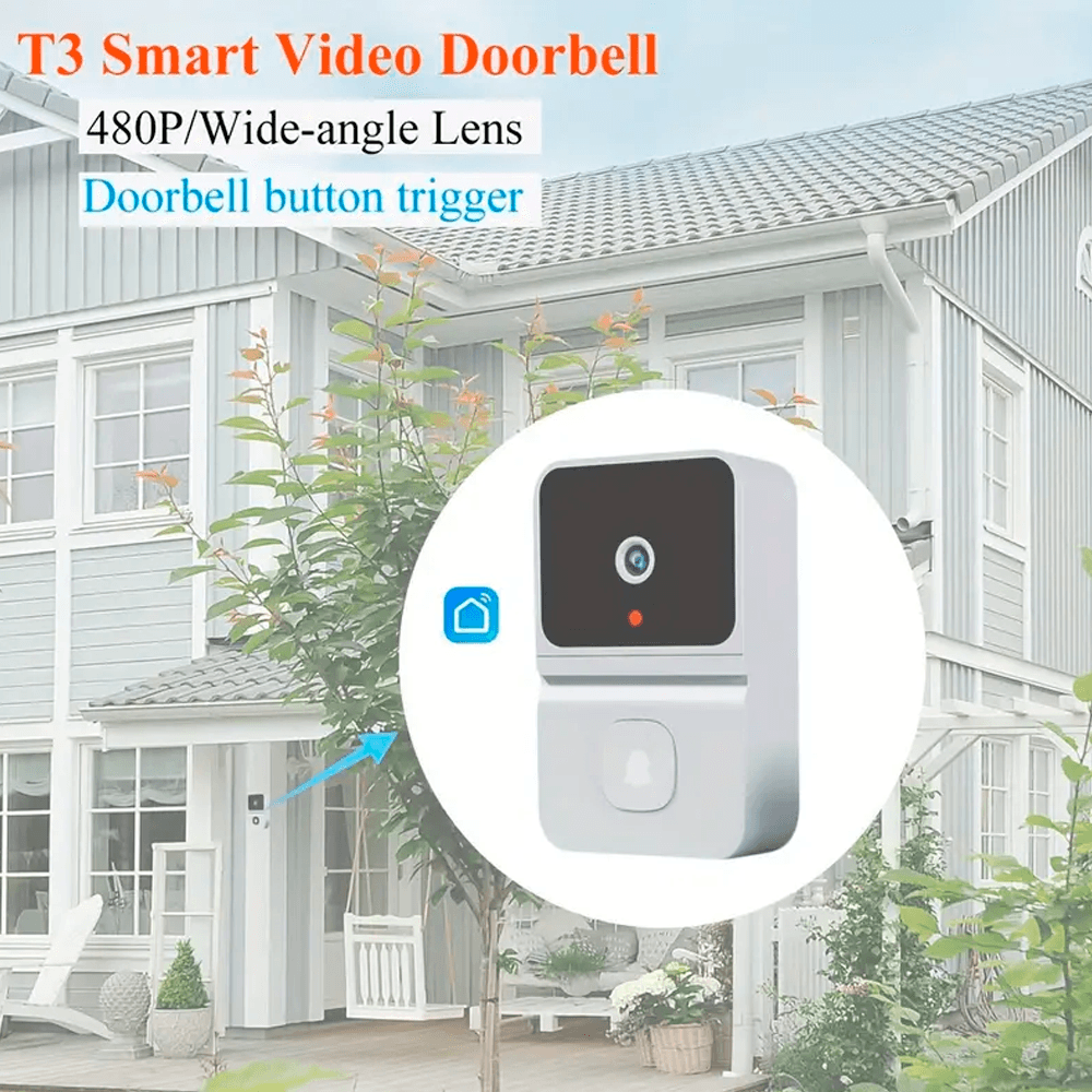 Cámara De Seguridad Wifi Exterior 360 Visión Nocturna 5g ConTarjeta de 64 GB Mas Timbre Inteligente 2 En 1 Con Cámara De Video.