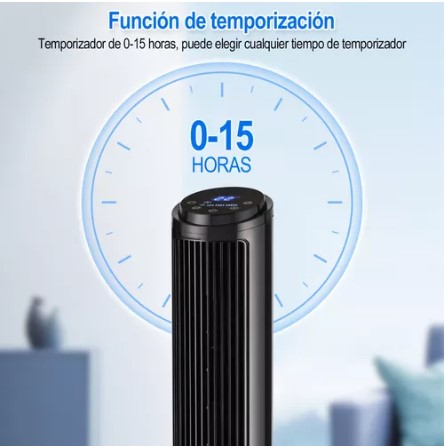 Ventilador De Torre Silencioso Giratorio Con Control Remoto T