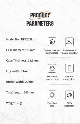 Reloj Naviforce Original Para Hombre, Reloj Casual De Cuero