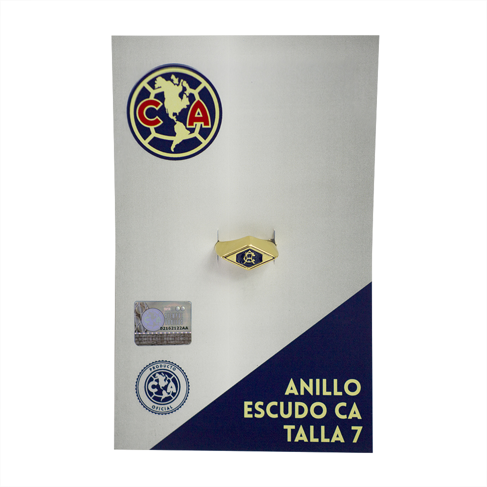 Anillo Club América Escudo 1916 Talla 7.