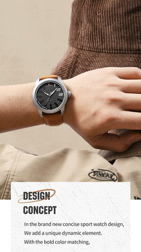 Reloj Naviforce Original Para Hombre, Reloj Casual De Cuero