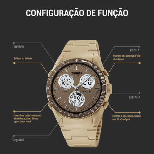 Reloj Elegante Hombre Skmei 2109 Relojes Deportivo Caballero