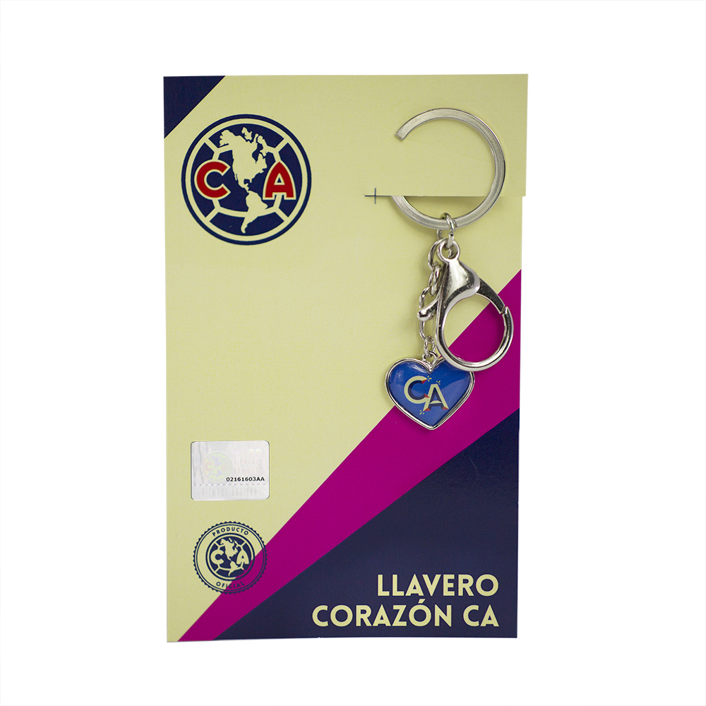 Llavero Club América Corazón Azul.