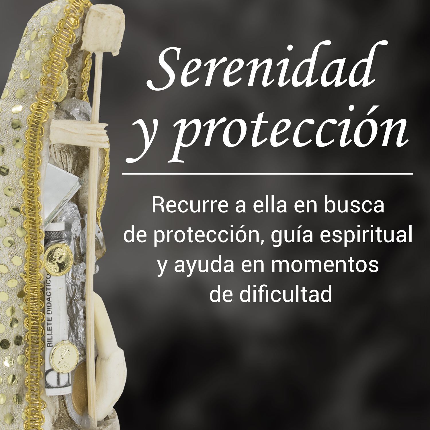 Santa Muerte Hueso Vestida 30cm Protección, Paz y Abundancia.