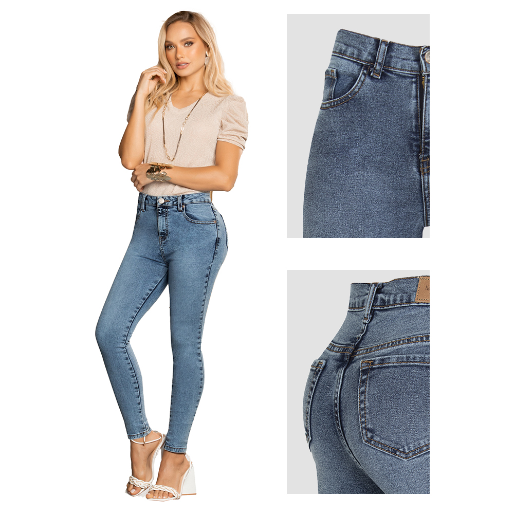 Jeans Pantalon Basico Skinny JULIA A Karol by Praga Jeans KJB-001.