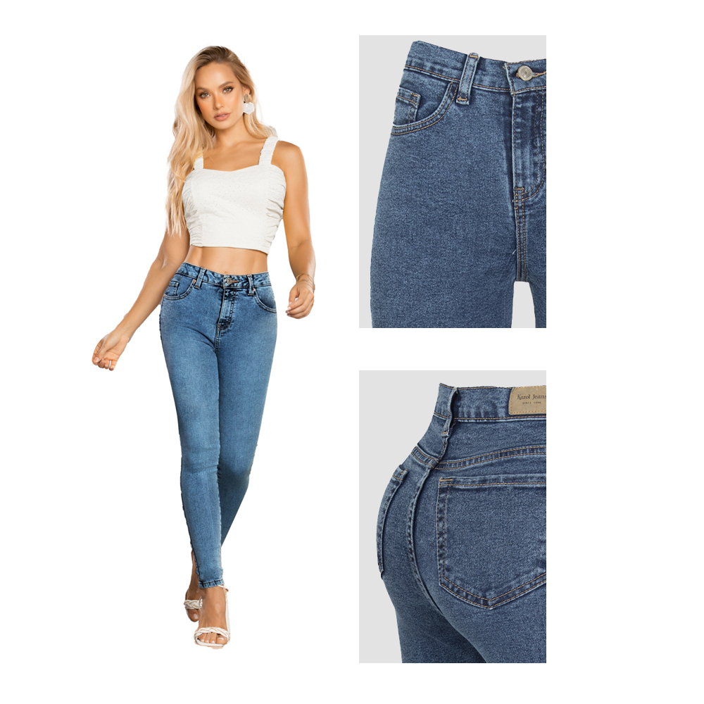 Jeans Pantalon Basico Skinny LARA B Karol by Praga Jeans KBJ-028.