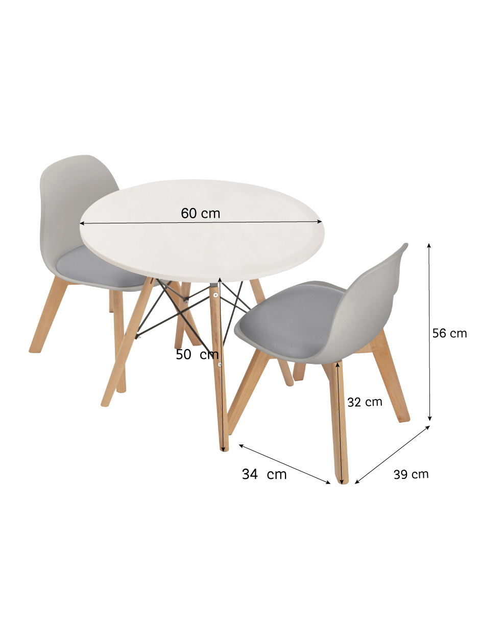 Set de 2 sillas y mesa eames infantil – Niños y Niñas – Duduk