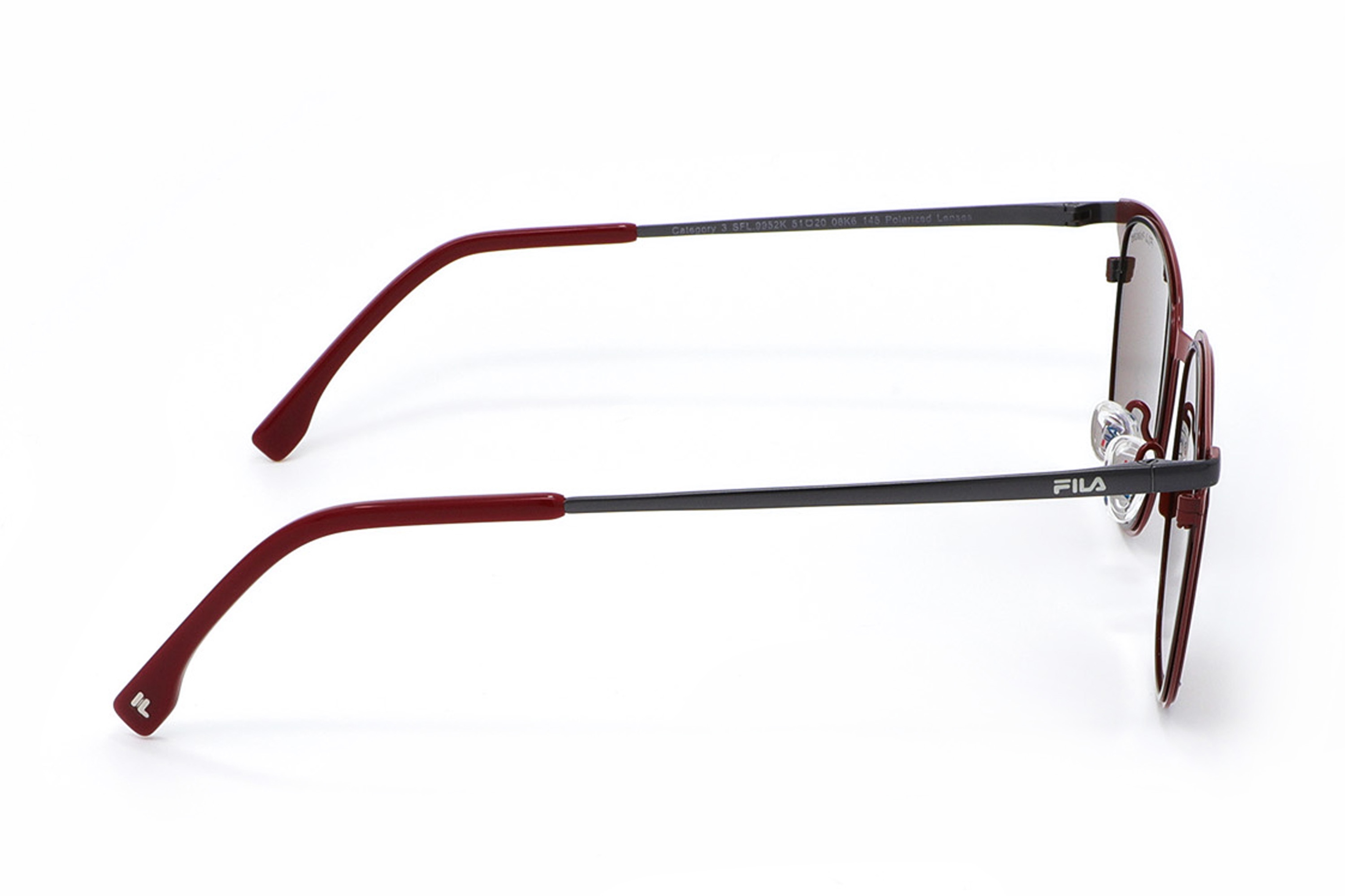 Lentes de sol Fila 9952 Rojos con detalle plateado Originales 