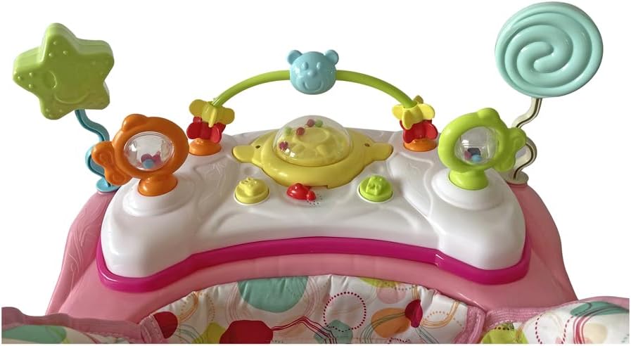 Andadera Mecedora Con Bastón D´bebé 2 En 1 Rocking Pop Rosa