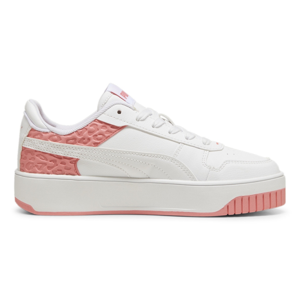 Tenis Casual Puma Carina Street Wild Jr Blanco/rosa De Mujer 395587 01.