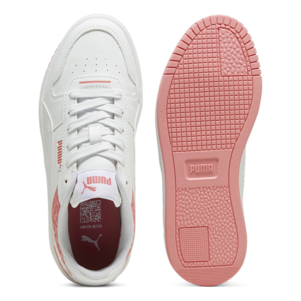Tenis Casual Puma Carina Street Wild Jr Blanco/rosa De Mujer 395587 01.