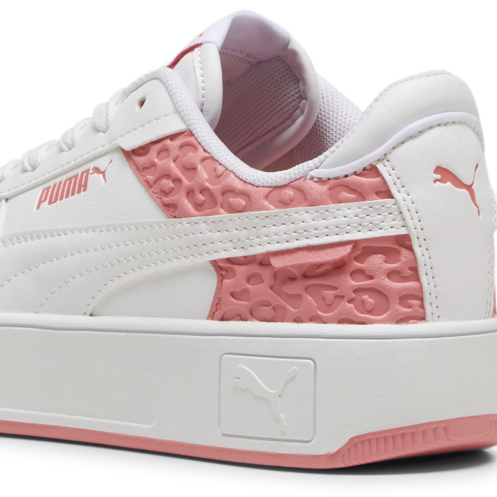 Tenis Casual Puma Carina Street Wild Jr Blanco/rosa De Mujer 395587 01.