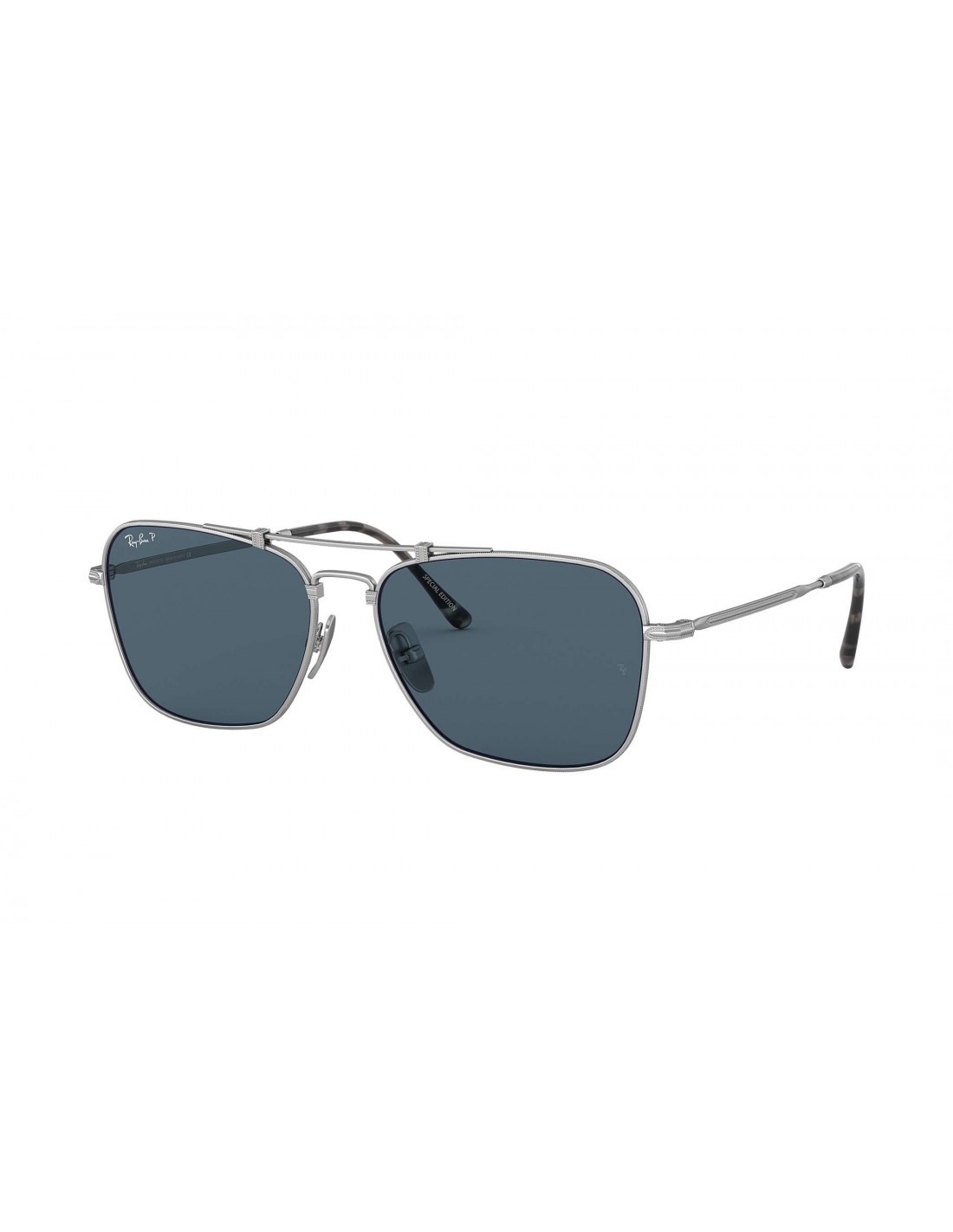 Lentes de sol Ray Ban RB8136M 9165 Caravan Titanium Azul Plata Polarizado