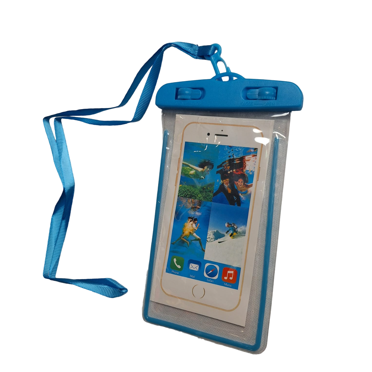 Funda Protectora Color Azul Impermeable Contra Agua Celular Universal 