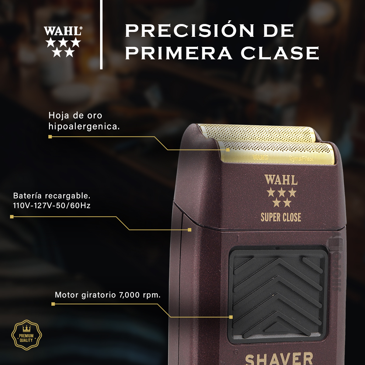 Rasuradora Afeitadora Profesional, Wahl Shaver Shaper Recargable