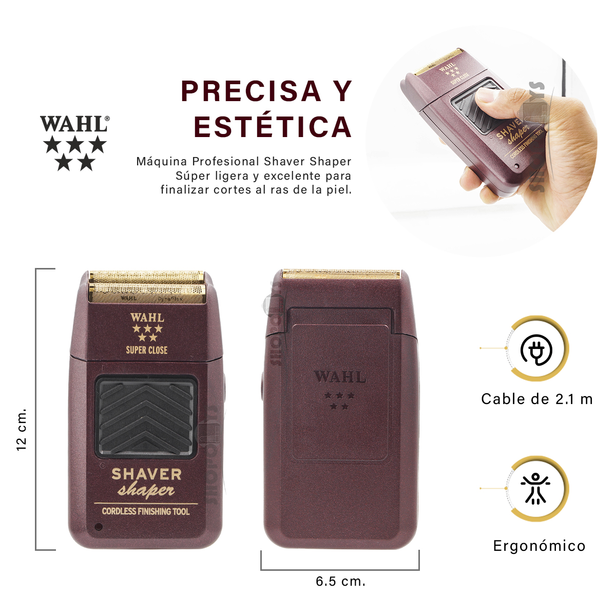 Rasuradora Afeitadora Profesional, Wahl Shaver Shaper Recargable