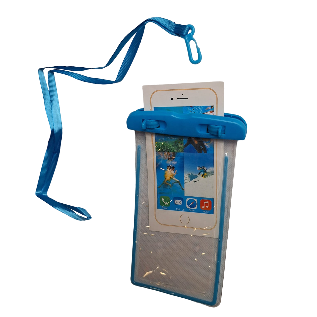 Funda Protectora Color Azul Impermeable Contra Agua Celular Universal 