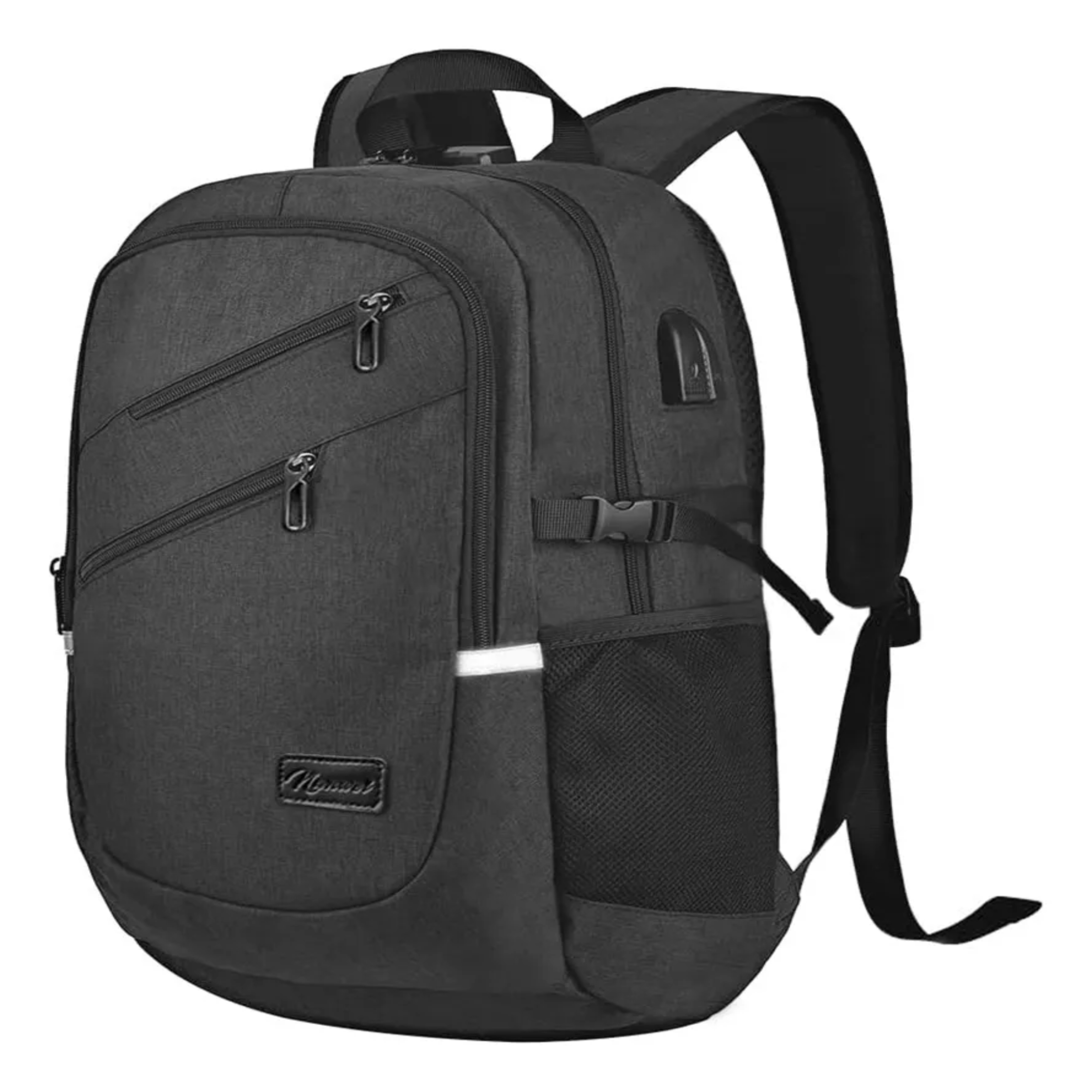 Mochila urbana 8848 BCS-10012 color GRIS OSCURO diseño liso 35L