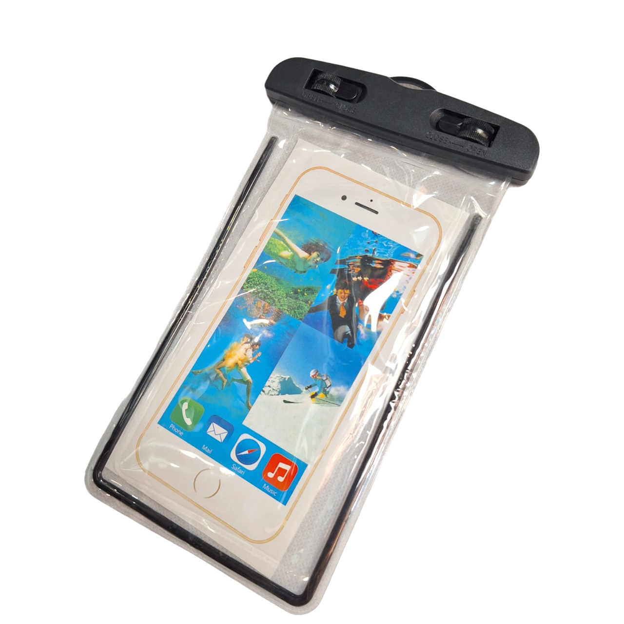 Funda Protectora Impermeable Color Negro Contra Agua Celular Universal