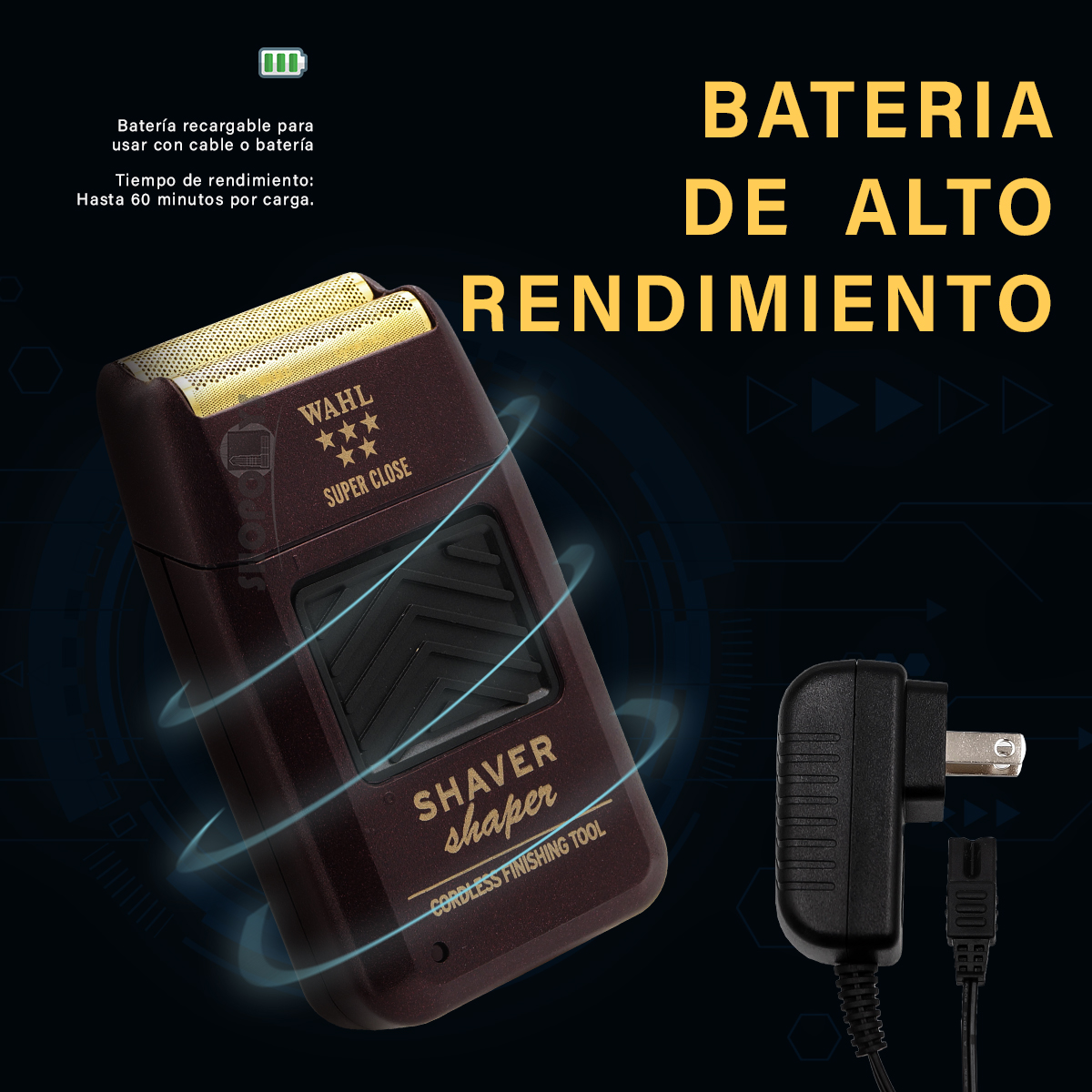 Rasuradora Afeitadora Profesional, Wahl Shaver Shaper Recargable