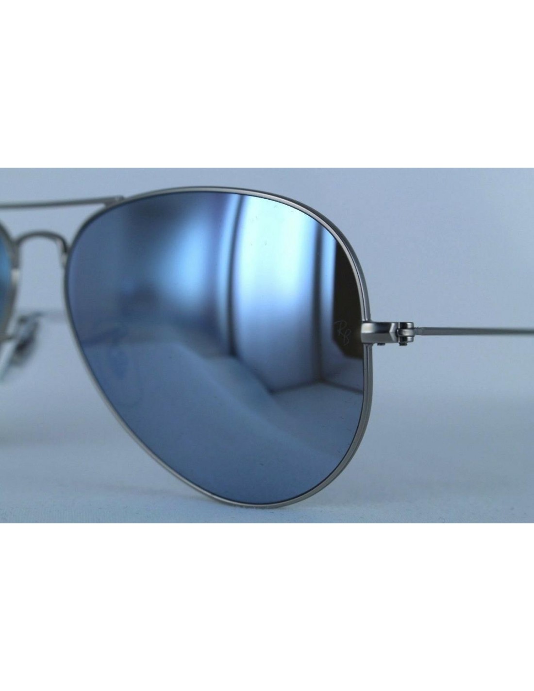 Lentes de sol Ray Ban Rb3025 019/w3 Aviador Polarizado Plata Espejo Gota