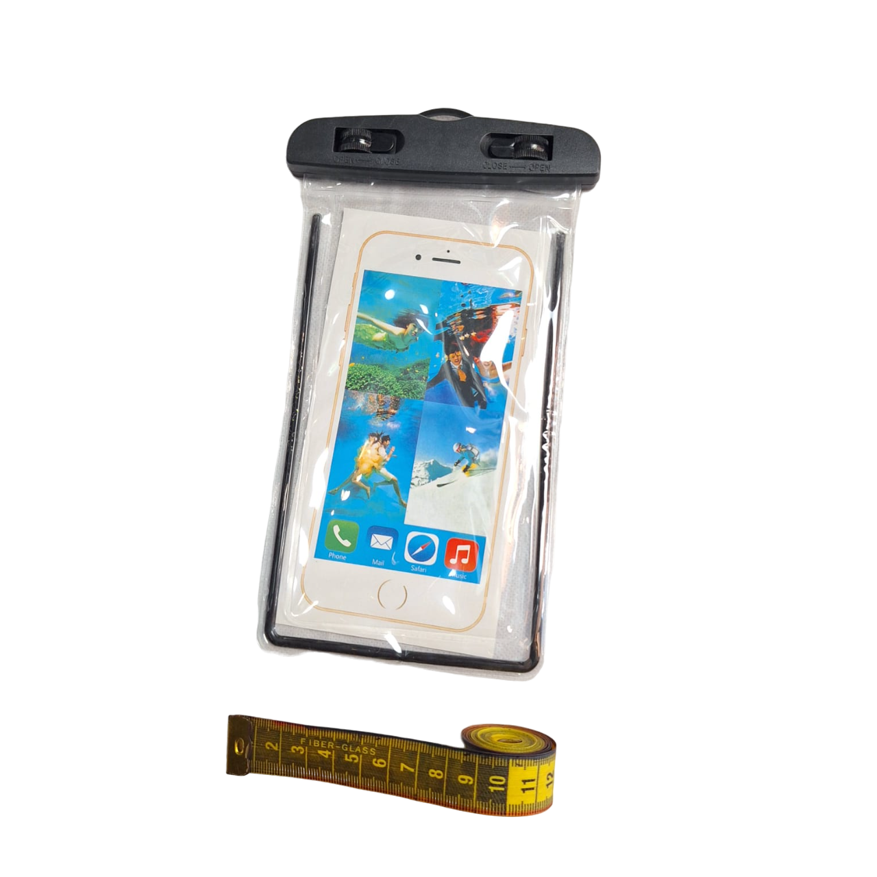 Funda Protectora Impermeable Color Negro Contra Agua Celular Universal