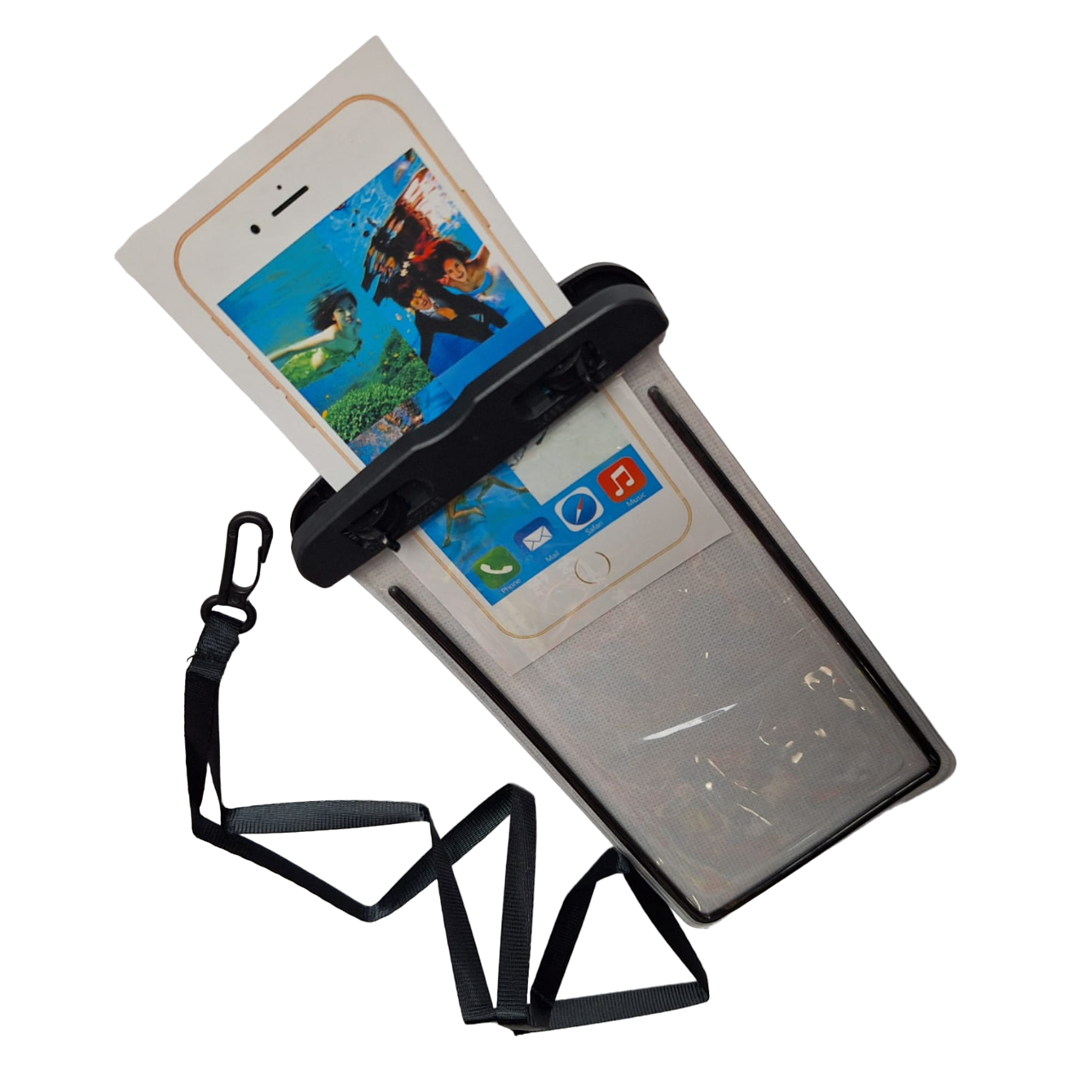 Funda Protectora Impermeable Color Negro Contra Agua Celular Universal