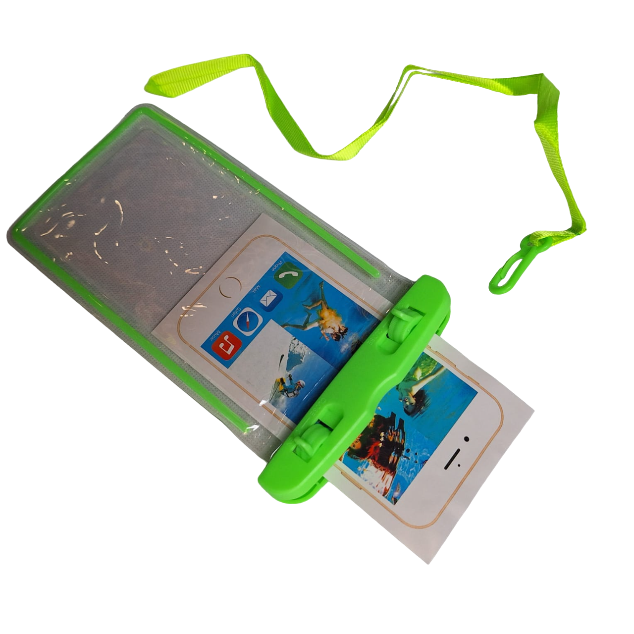 Funda Protectora Impermeable Color Verde Contra Agua Celular Universal