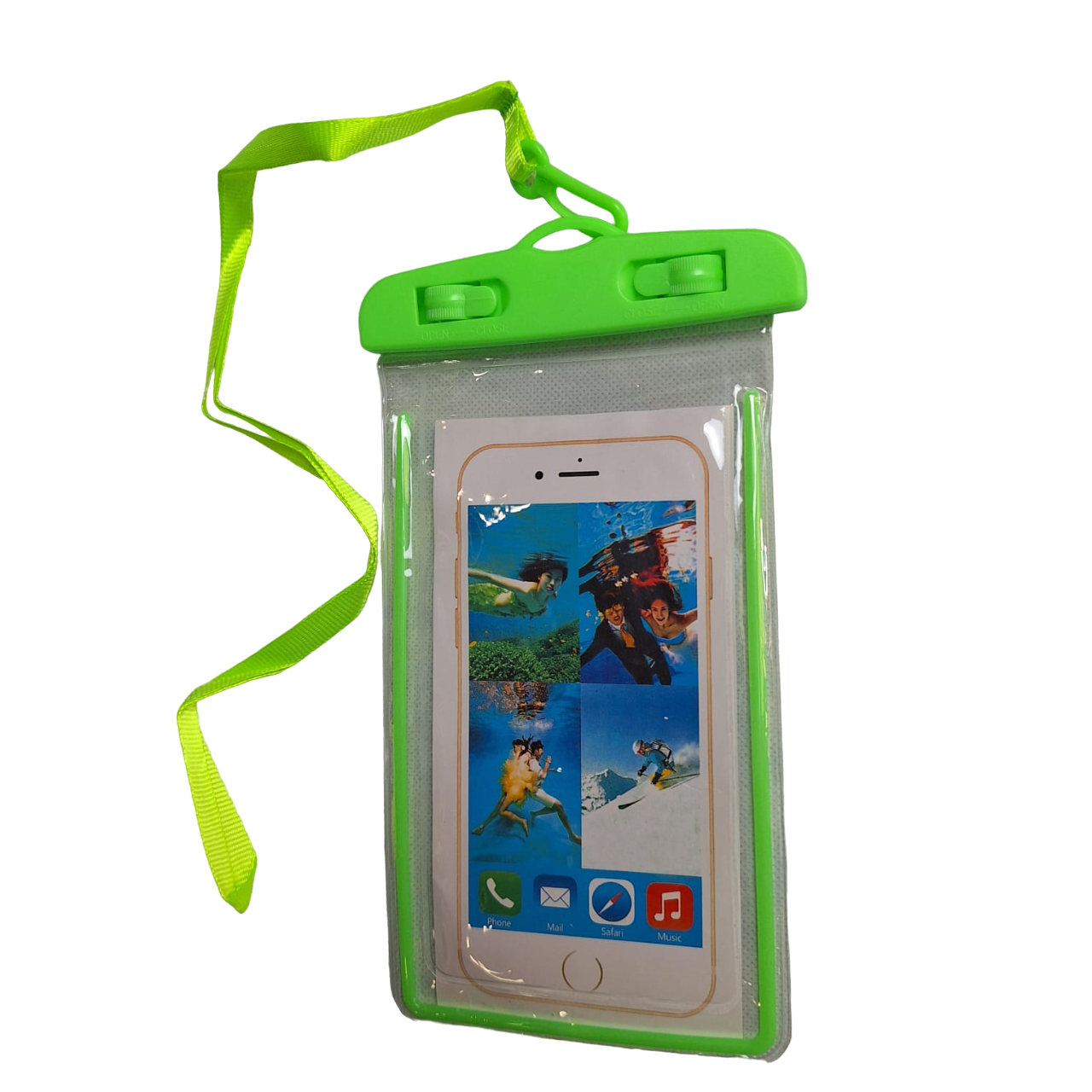 Funda Protectora Impermeable Color Verde Contra Agua Celular Universal