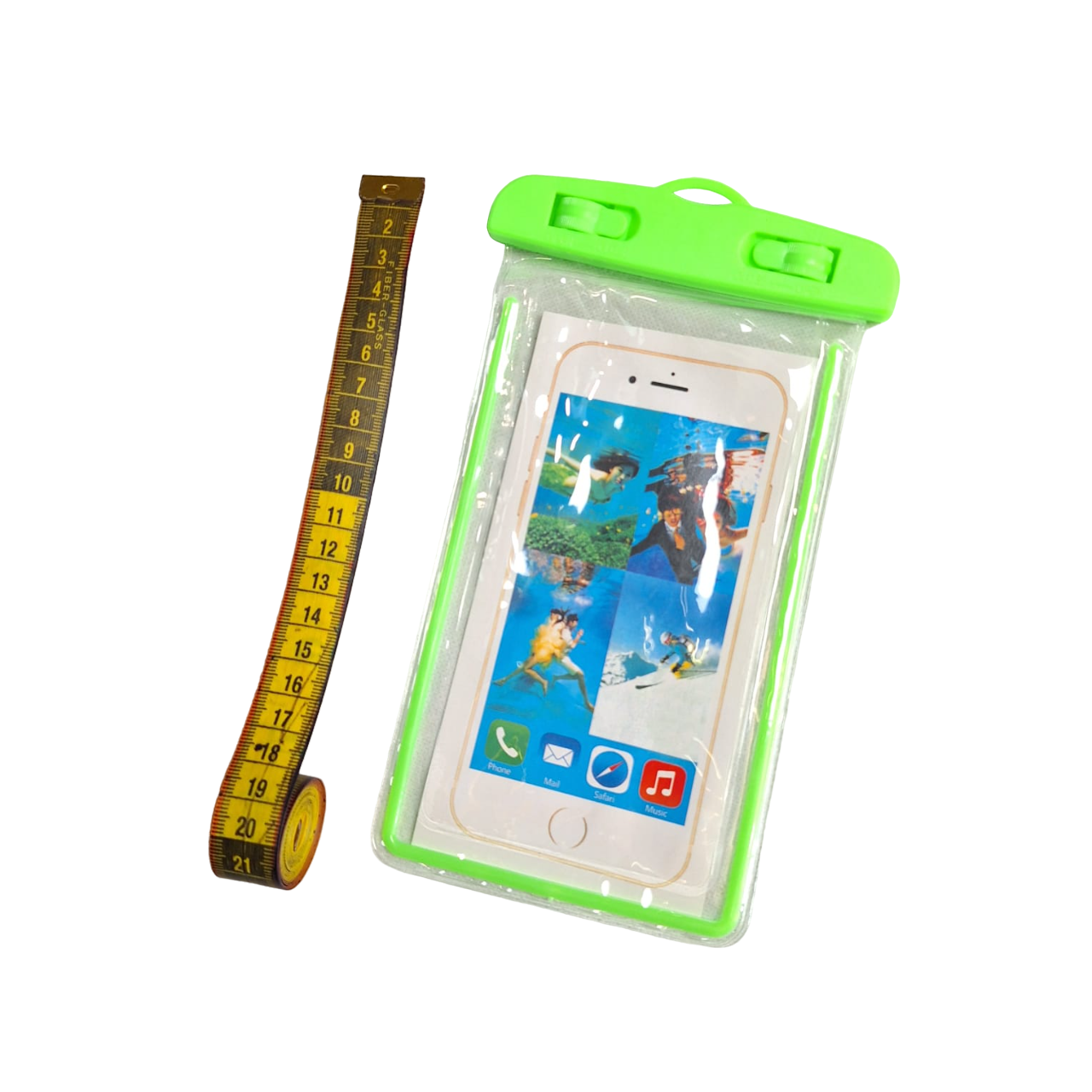Funda Protectora Impermeable Color Verde Contra Agua Celular Universal