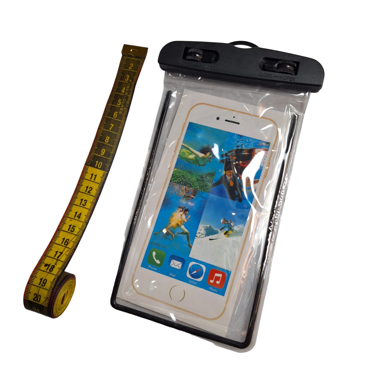 Funda Protectora Impermeable Color Negro Contra Agua Celular Universal