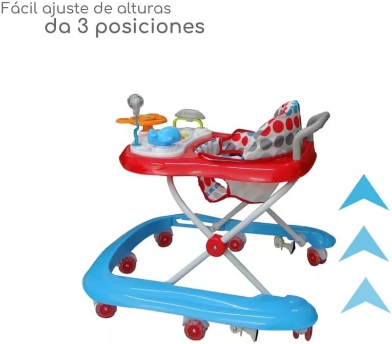 Andadera Caminadora D'bebé Upa Bebe Roja Con Aro En U.