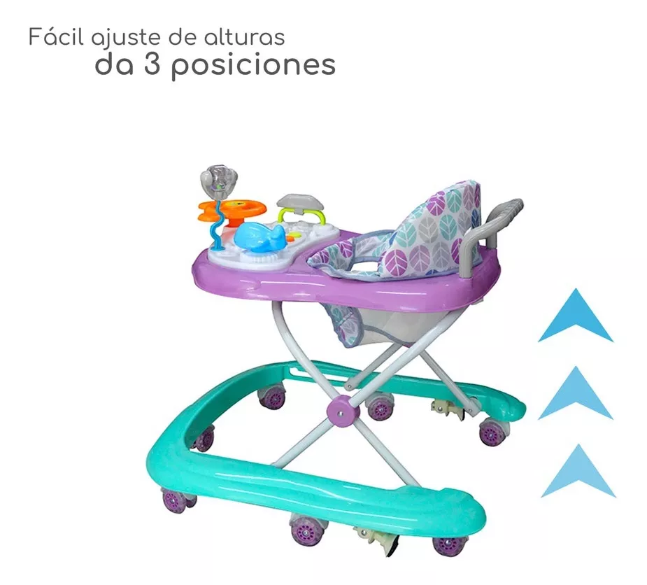 Andadera Caminadora D'bebé Upa Bebe Lila Con Aro En U.
