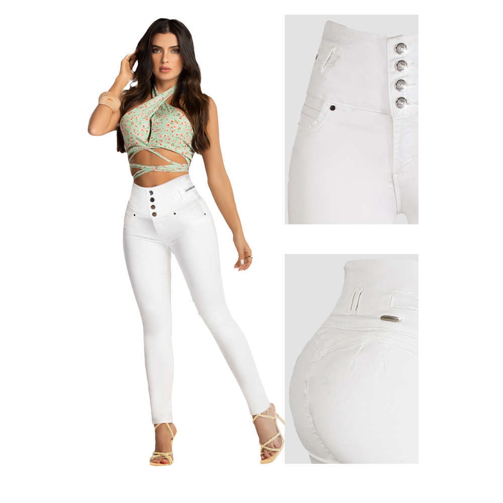 Jean Pantalon Colombiano Levanta Pompa Skinny HILARY Praga Jeans PCA-067.