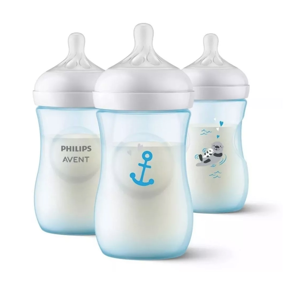 Biberones Avent Natural 9oz 3pz Azul Nutria