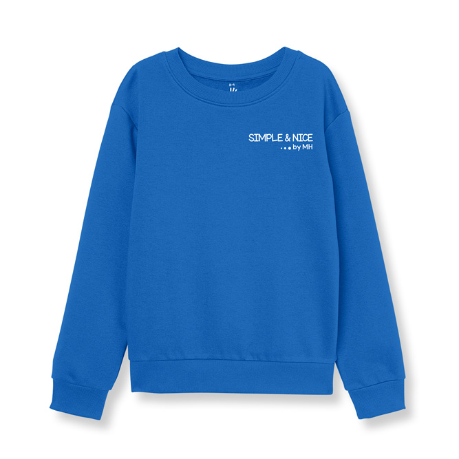 Sudadera Cuello Redondo Azul Rey - Million Hands.