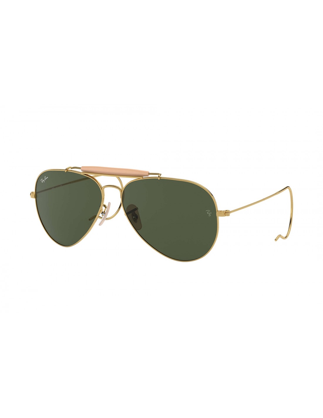 Lentes de sol Ray Ban RB3030 L0216 Aviator outdoorsman Dorado G 15 Cola de rata
