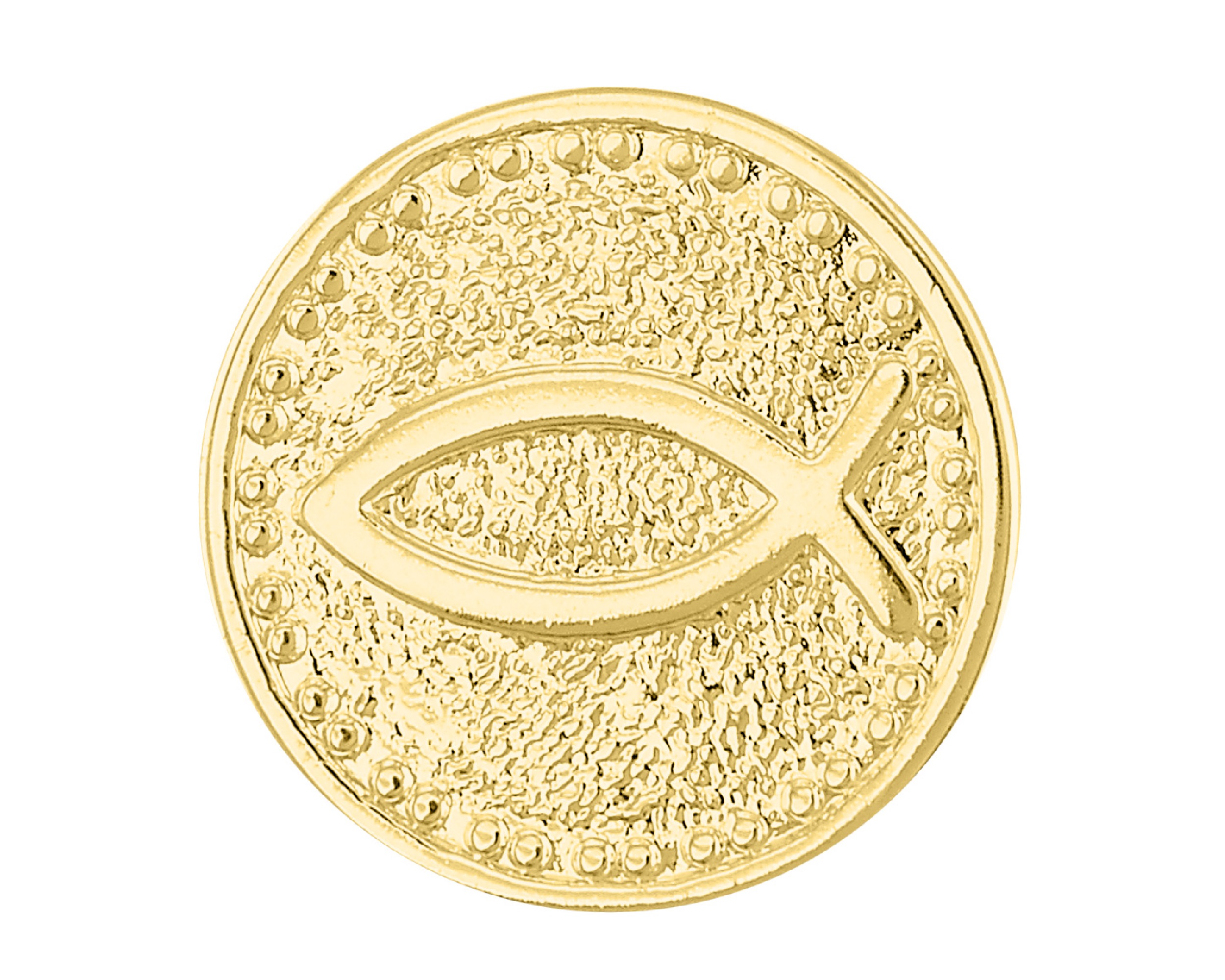 Arras Chapa de Oro 18K Matrimonio Pez y Cruz con Charola S411.