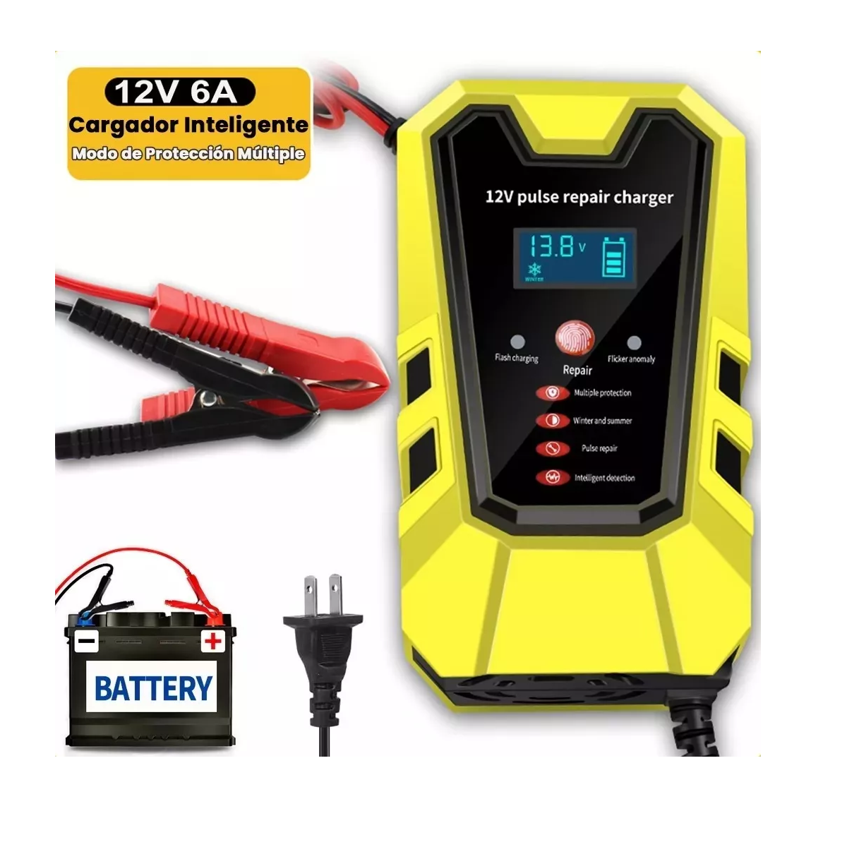 Cargador De Baterías Inteligente Para Batería De Coche/moto