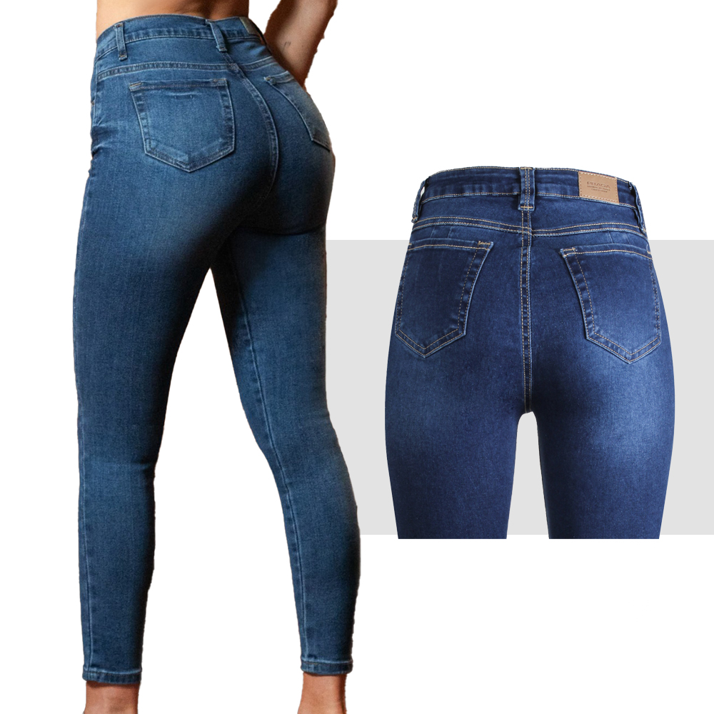 Jean Pantalon Colombiano Levanta Pompa Skinny LULA Praga Jeans PGAB-60.