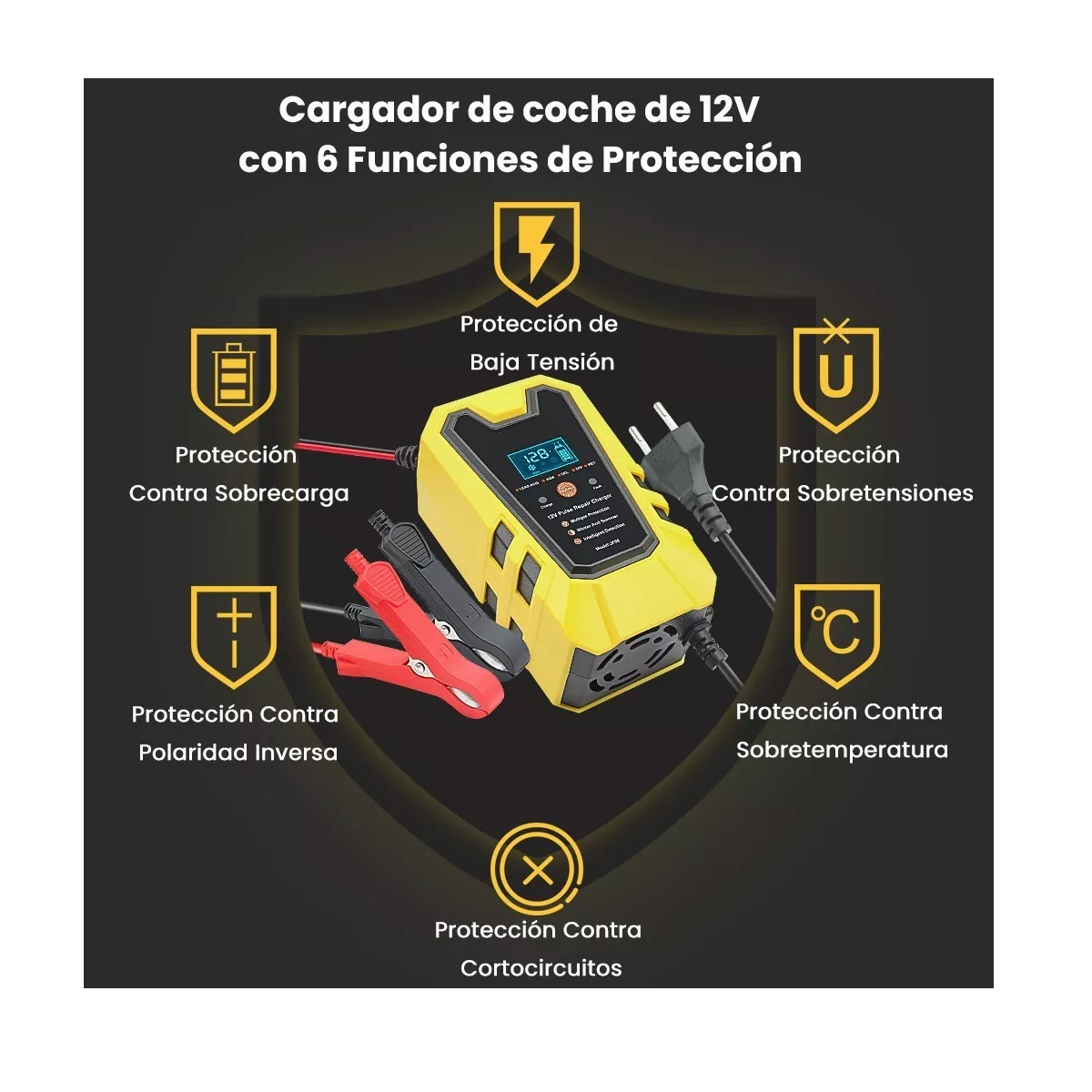 Cargador De Baterías Inteligente Para Batería De Coche/moto