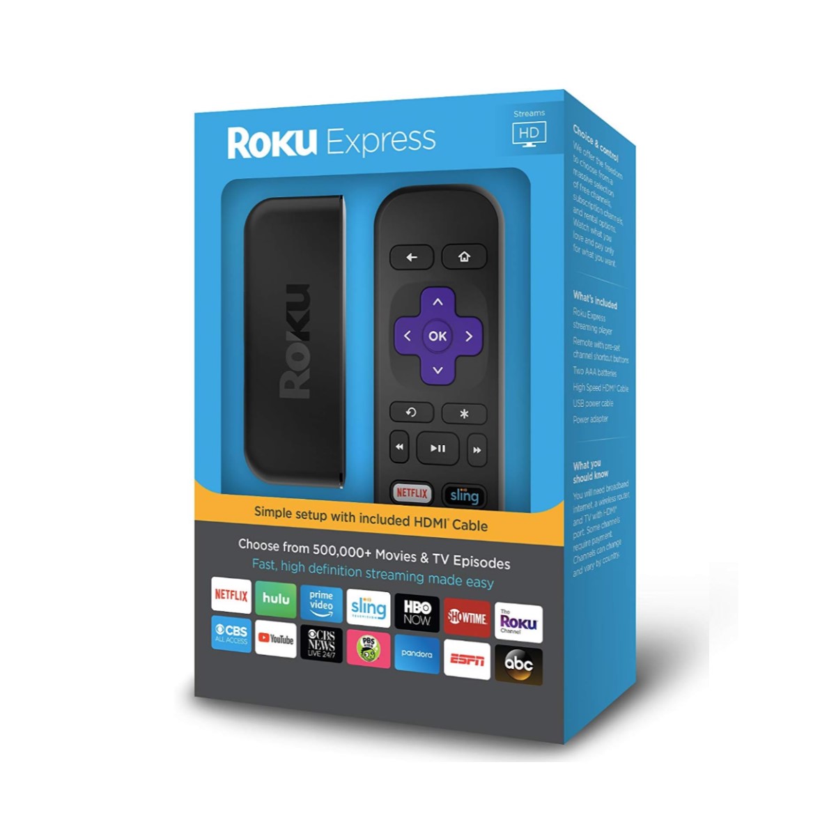 Roku 3900R Express  Estándar Full Hd Negro .